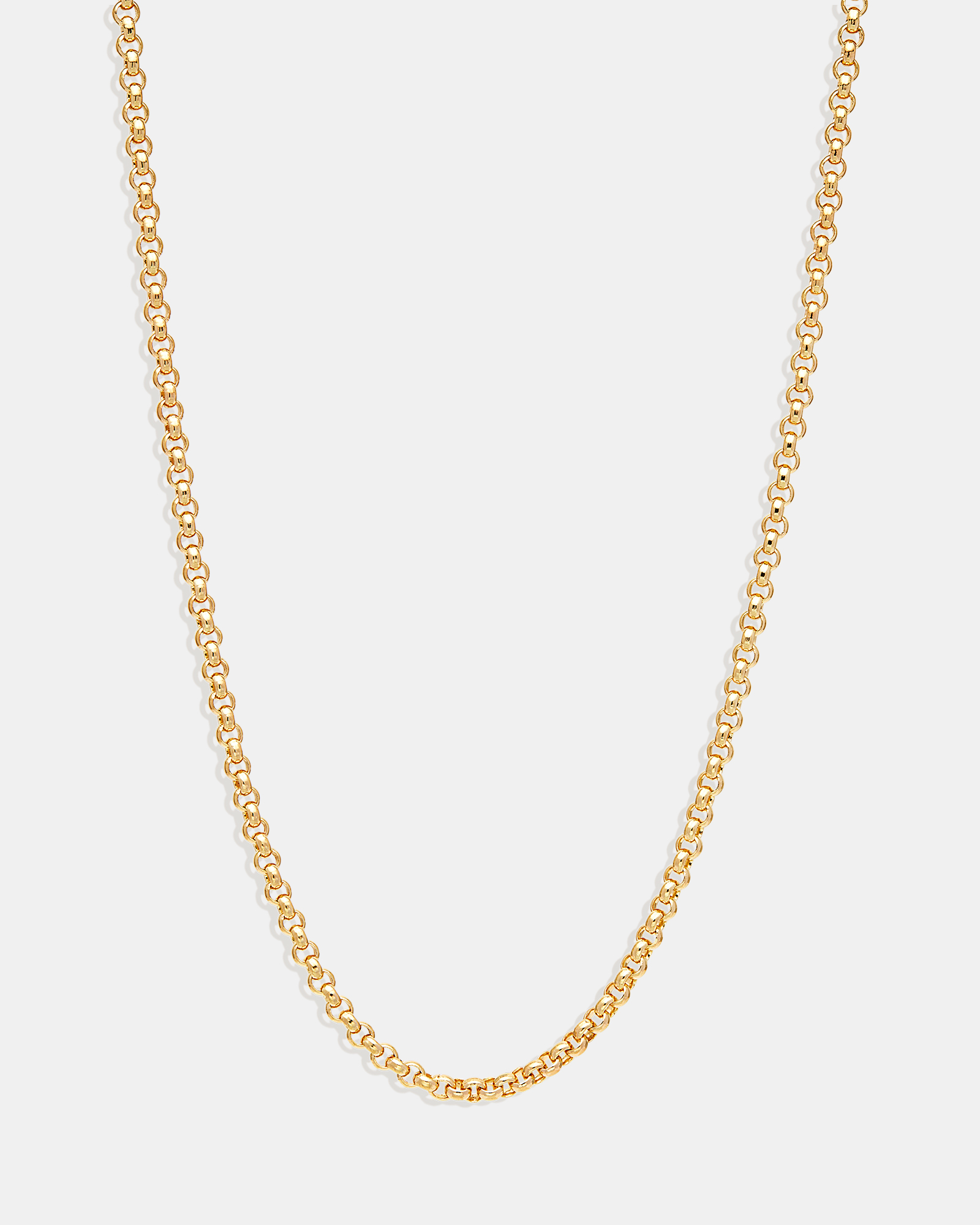 18â Gold 3mm Belcher Chain Necklace