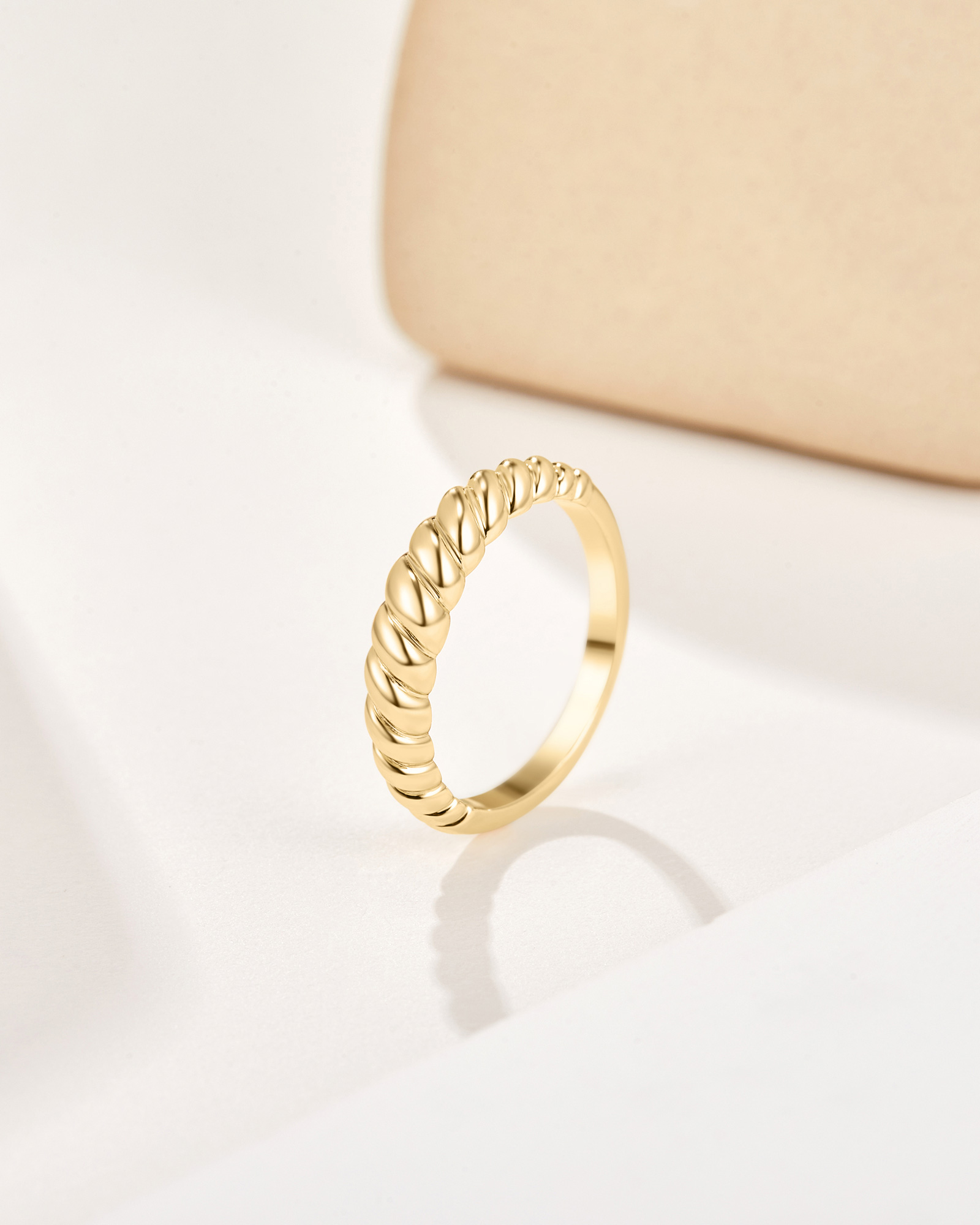 18K Gold Plated Croissant Ring