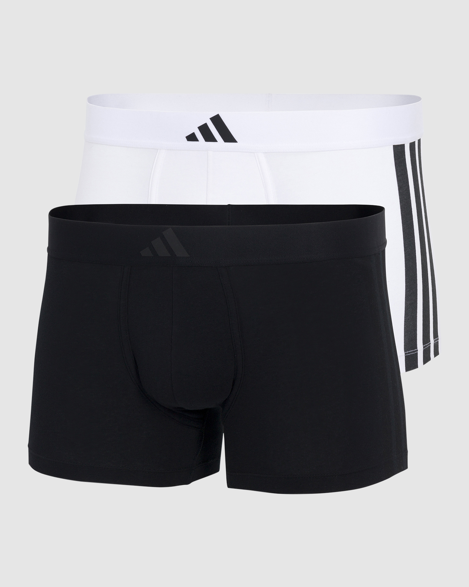 2 Pack Active Flex Cotton 3 Stripes Low Rise Trunk Underwear