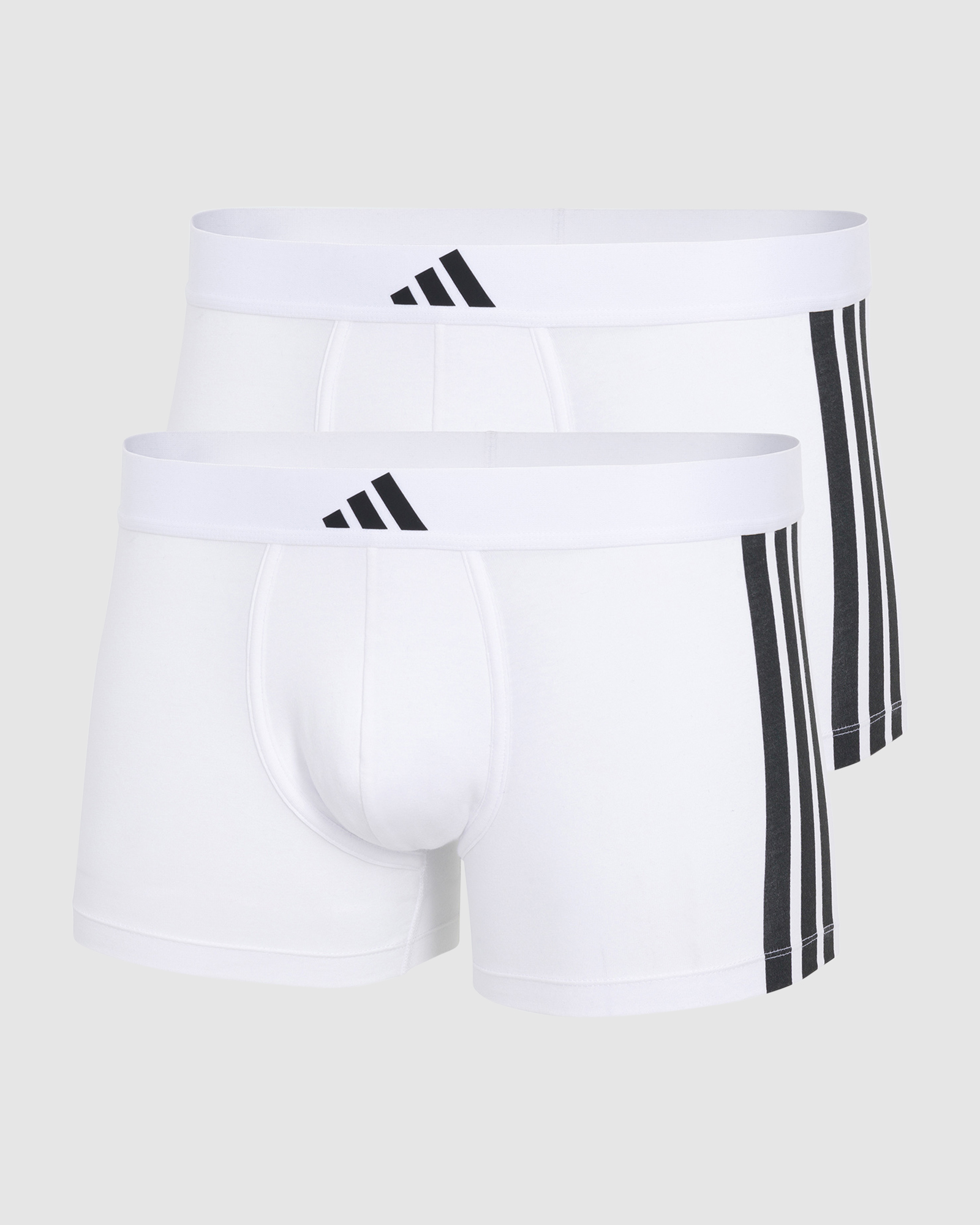2 Pack Active Flex Cotton 3 Stripes Low Rise Trunk Underwear