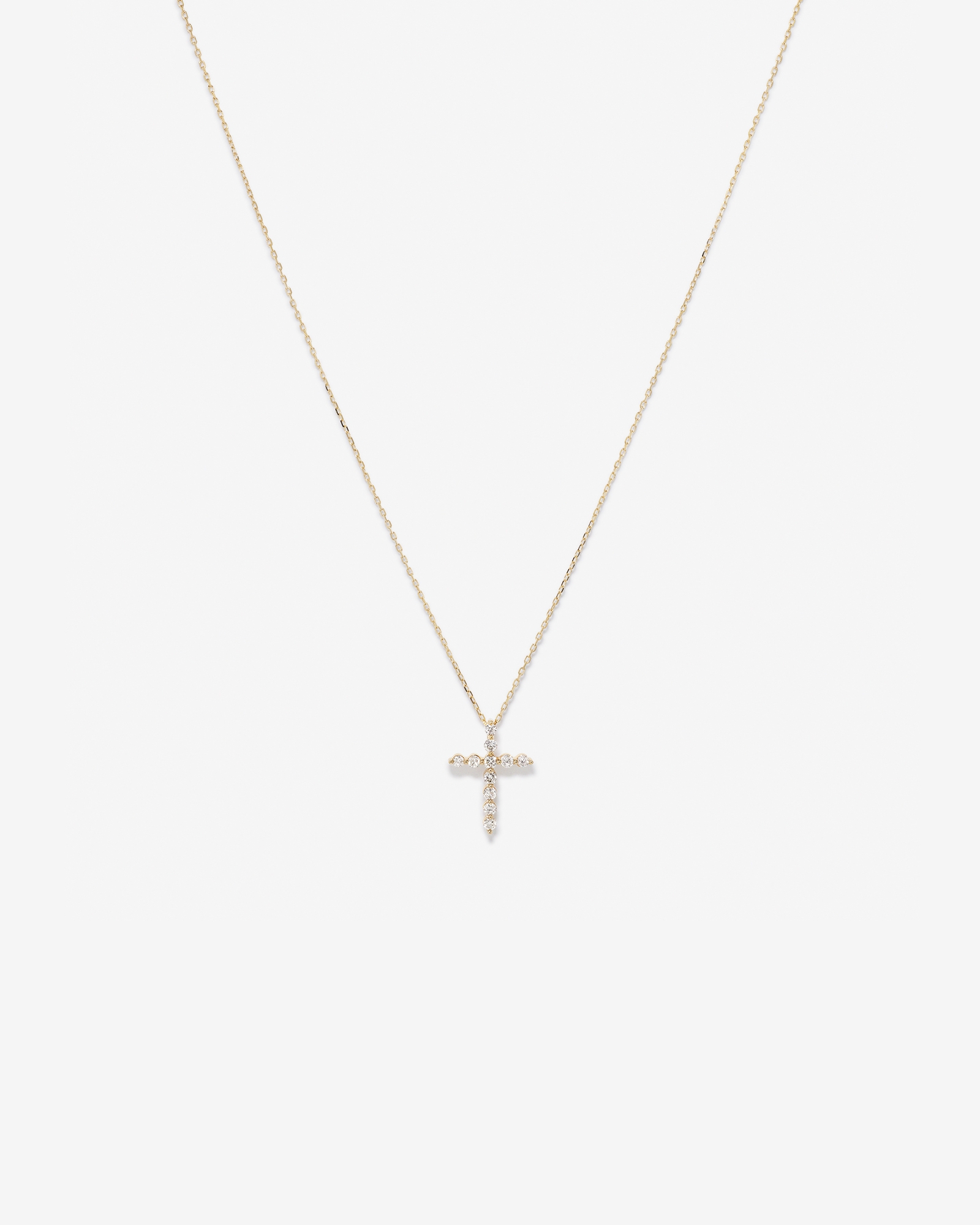 0.25 Carat TW Diamond Cross Pendant in 10kt Yellow Gold