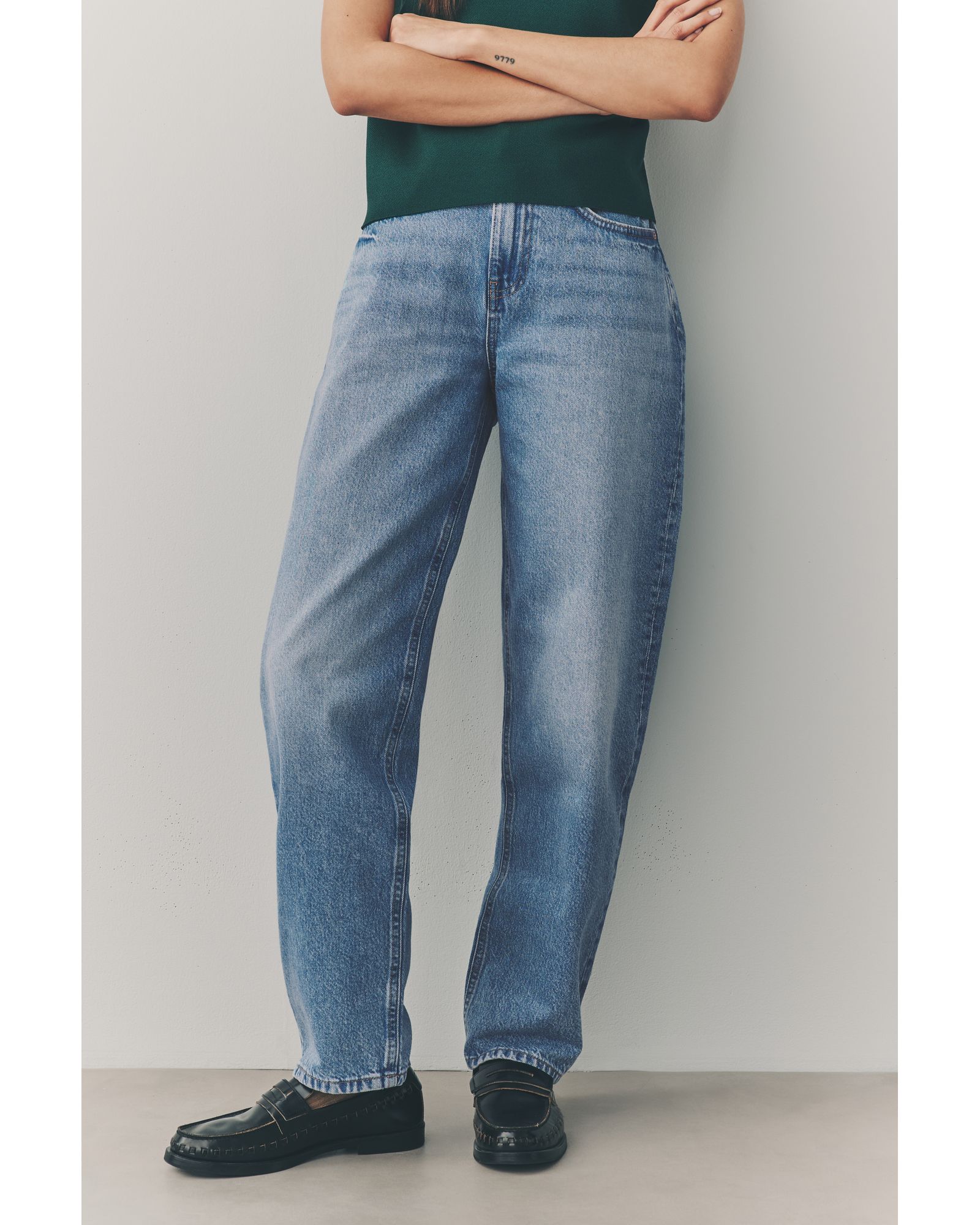 100% Cotton Barrel Leg Jeans