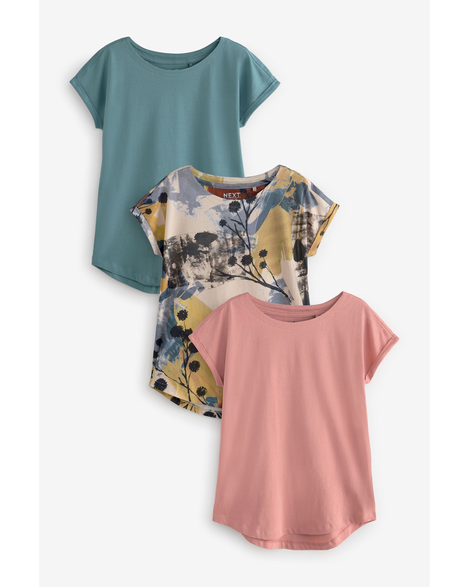 100% Cotton Cap Sleeve T-Shirts 3 Pack